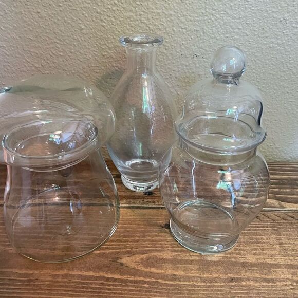 Vintage Libbey Glass Mushroom & Apothecary Vintage Glass Container & Glass Vase - Picture 11 of 15